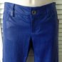 NEW Authentic ALICE + OLIVIA Cobalt Blue Leather 5-Pocket Skinny Pants (SIZE 0)