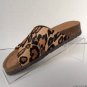 NEW SAM EDELMAN Adora Crisscross Calf Hair Sport Platform Sandal, Leopard