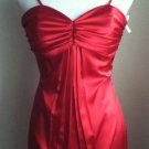 NEW C.W. Designs Elegant Red Satin Dress (Size M) - MSRP $300