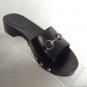 NEW GUCCI Black Leather Horsebit Wooden Platform Clog Sandals (Size 35) - $595