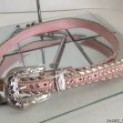 NEW Authentic KIPPY'S Light Pink Rose Swarovski Crystal Western Belt (Size 32)