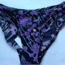 NEW SHAN Monica Violet Print Shirred Detail Bikini Bottom Separate, SIze 10 $145