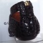NEW Authentic GIVENCHY Black Reptile Leather Thong Sandals (Size 37.5)