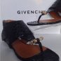 NEW Authentic GIVENCHY Black Reptile Leather Thong Sandals (Size 37.5)