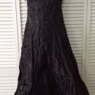 NEW Authentic NICOLE MILLER Collection Metallic Gun Techno Crinkle Dress (Size 4