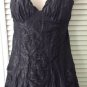 NEW Authentic NICOLE MILLER Collection Metallic Gun Techno Crinkle Dress (Size 4