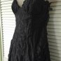 NEW Authentic NICOLE MILLER Collection Metallic Gun Techno Crinkle Dress (Size 4