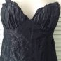 NEW Authentic NICOLE MILLER Collection Metallic Gun Techno Crinkle Dress (Size 4