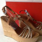 NEW Authentic COACH GEORGIANA Lt Gold Pearl Met/Ginger Leather Sandal (Size 10)