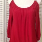 NEW Frank Lyman Gorgeous Deep Red Cold Shoulder Pull Over Top (Size 4)
