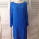 NEW Diane Von Furstenberg Eribec Blue Crepe Hip Pocket Dress No  Belt (Size 10)