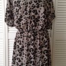 NWT JAIME/BB Dakota "Pia" Camel/black Animal Short Sleeve 2 piece Dress (Sz 1x)