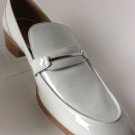 NEW SALVATORE FERRAGAMTO Reed White Patent Leather Loafers (Size 11 B) - $550!