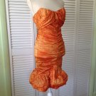 NEW Sexy Nicole Miller Shades Of Tangerine Techno Metal Dress Sz0 $430.00!