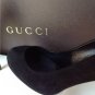 NEW Authentic GUCCI Goldie Black Suede Round Toe Platform Pumps (Size 37.5)
