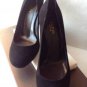 NEW Authentic GUCCI Goldie Black Suede Round Toe Platform Pumps (Size 37.5)