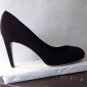NEW Authentic GUCCI Goldie Black Suede Round Toe Platform Pumps (Size 37.5)