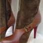 NEW CHRISTIAN LOUBOUTIN Canassone Suede Leather Harness Boots (Size 35 & 35.5)