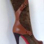 NEW CHRISTIAN LOUBOUTIN Canassone Suede Leather Harness Boots (Size 35 & 35.5)