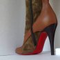 NEW CHRISTIAN LOUBOUTIN Canassone Suede Leather Harness Boots (Size 35 & 35.5)