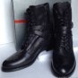 NEW PRADA Lace-Up Hidden Wedge Black Combat Boots (Size 40) - MSRP $1,110.00!