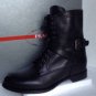 NEW PRADA Lace-Up Hidden Wedge Black Combat Boots (Size 40) - MSRP $1,110.00!