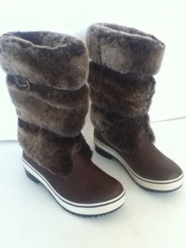 NEW Authentic UGG AUSTRALIA LILYAN STOUT BROWN LEATHER WATERPROOF BOOTS (Size 6)