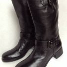 NEW Authentic PRADA Black Leather Bucklestrap Motocycle Boots (Size 36)