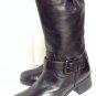 NEW Authentic PRADA Black Leather Bucklestrap Motocycle Boots (Size 36)