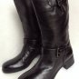 NEW Authentic PRADA Black Leather Bucklestrap Motocycle Boots (Size 36)
