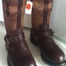 NEW Authentic UGG COLLECTION Brown  Moto Boots (Size 5.5) - Made in Italy