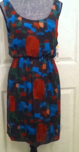 NEW Authentic Alice + Olivia Geometric City Print Silk Dress (Size M) - $396.00