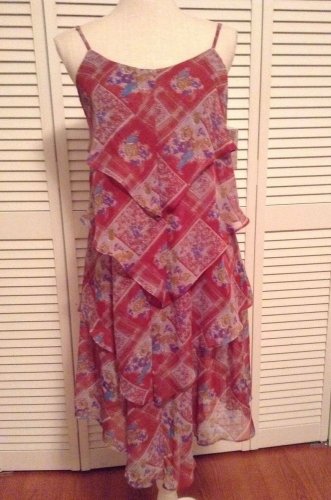 NEW Free People Tiered  Red Rose Dress (Size 8) - MSRP $168.00