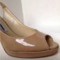 NEW Authentic JIMMY CHOO Nova Patent Leather Peep-Toe Slingback Pump  (Size 38)