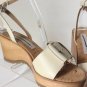NEW Authentic STELLA McCARTNEY Vegan Leather & Wooden Wedge Sandals (Size 36)