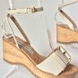 NEW Authentic STELLA McCARTNEY Vegan Leather & Wooden Wedge Sandals (Size 36)