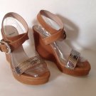 NEW Authentic Stuart Weitzman Romano Embellished Leather Wedge Sandal (Size 8.5)