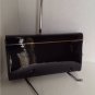 NEW Authentic JIMMY CHOO "CAYLA" BLACK PATENT LEATHER HINGE FLIP CLOSURE CLUTCH