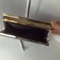NEW Authentic JIMMY CHOO "CAYLA" BLACK PATENT LEATHER HINGE FLIP CLOSURE CLUTCH