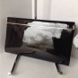 NEW Authentic JIMMY CHOO "CAYLA" BLACK PATENT LEATHER HINGE FLIP CLOSURE CLUTCH