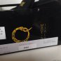 NEW OMBELINE PARIS "Gloria" Vintage Black Suede Crystal Buckle Strappy Pumps