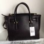 NEW Authentic MICHAEL KORS YELLOW CAMO/BLACK LEATHER LARGE SATCHEL- MSRP $548.00