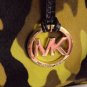 NEW Authentic MICHAEL KORS YELLOW CAMO/BLACK LEATHER LARGE SATCHEL- MSRP $548.00