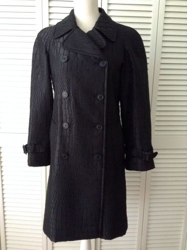 NEW Philosophy Alberta Ferretti Black Double Breasted Coat  (Size 4)