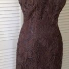NEW Sue Wong  Nocturne Brown Ribbon Dress (Size 10) - Approx. $350