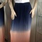 NEW Authentic CYNTHIA ROWLEY New York Blue & Peach Ombre Pleated Skirt