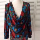 NEW Authentic Alice + Olivia Geometric City Print Silk Top (Size S) $297.00