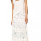 NEW Marchesa Voyage Tiered Maxi Skirt In Day Lily Blue  (Size S) - MSRP $695