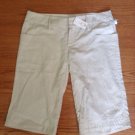 NWT La Rok Cream Color Soft Cotton Cropped Pants/ Shorts Retail $149.00(Size 10)