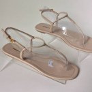 Authentic PRADA Patent Leather Thong Sandals in Blush (Size 38) - MSRP $390.00!